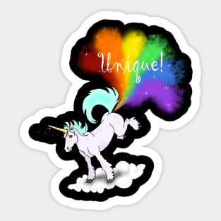 unique unicorn fart Sticker